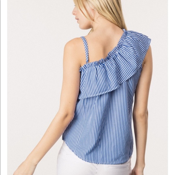 Embroidered Stripe One Shoulder Top🌷❤️🌷❤️ - Picture 2 of 3